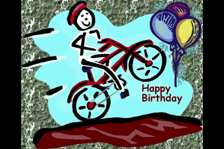 animated bicycle birthday